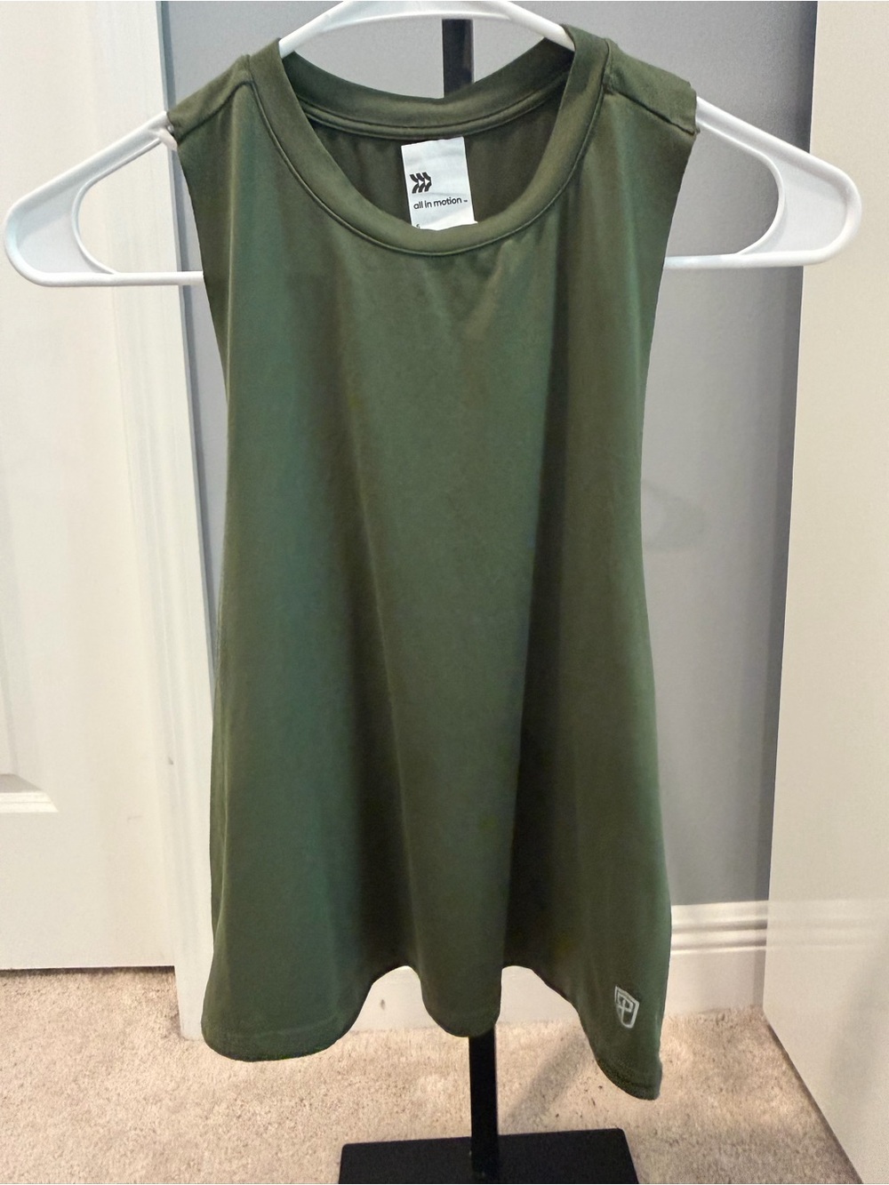 **NWOT all in motion Dark Green Muscle Tank Top- Size Small